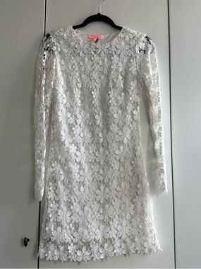 Urban Outfitters White Floral Lace Mini Dress
